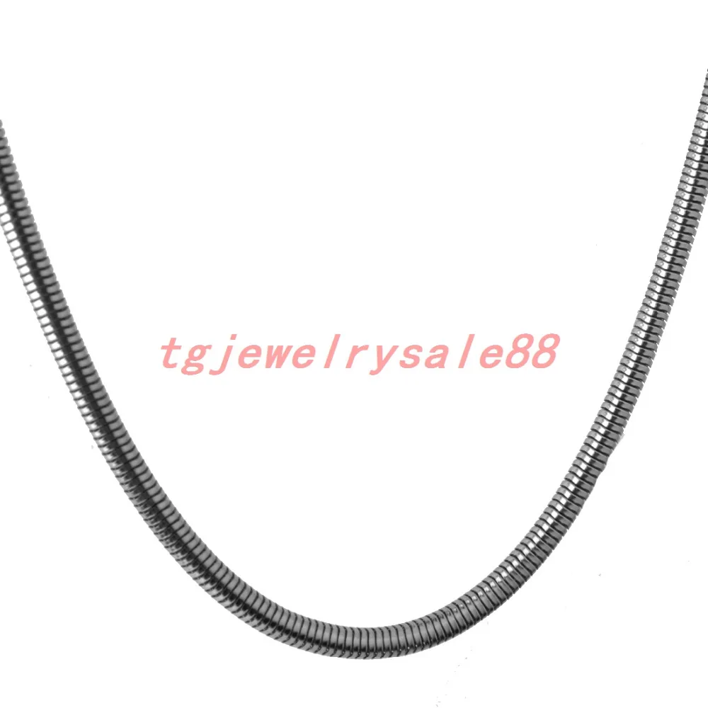 Новая мода 4 2 мм широкая Цепочка Змея Елочка Ожерелье из нержавеющей стали цвет