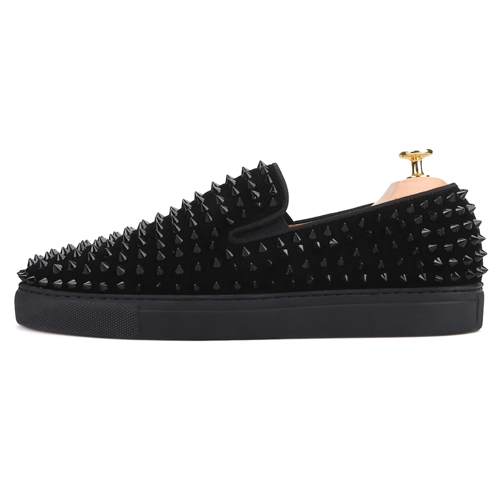 Piergitar 2019 New Cow Suede Sporty style men's casual shoes Handcrafted CL same designs Men spikes sneakers men loafers | Обувь