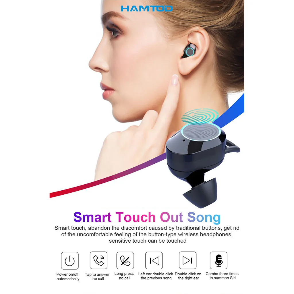 Beautyss TWS BT 5 0 IP67 Стерео Наушники Hi-Fi наушники-вкладыши гарнитура звук спортивные