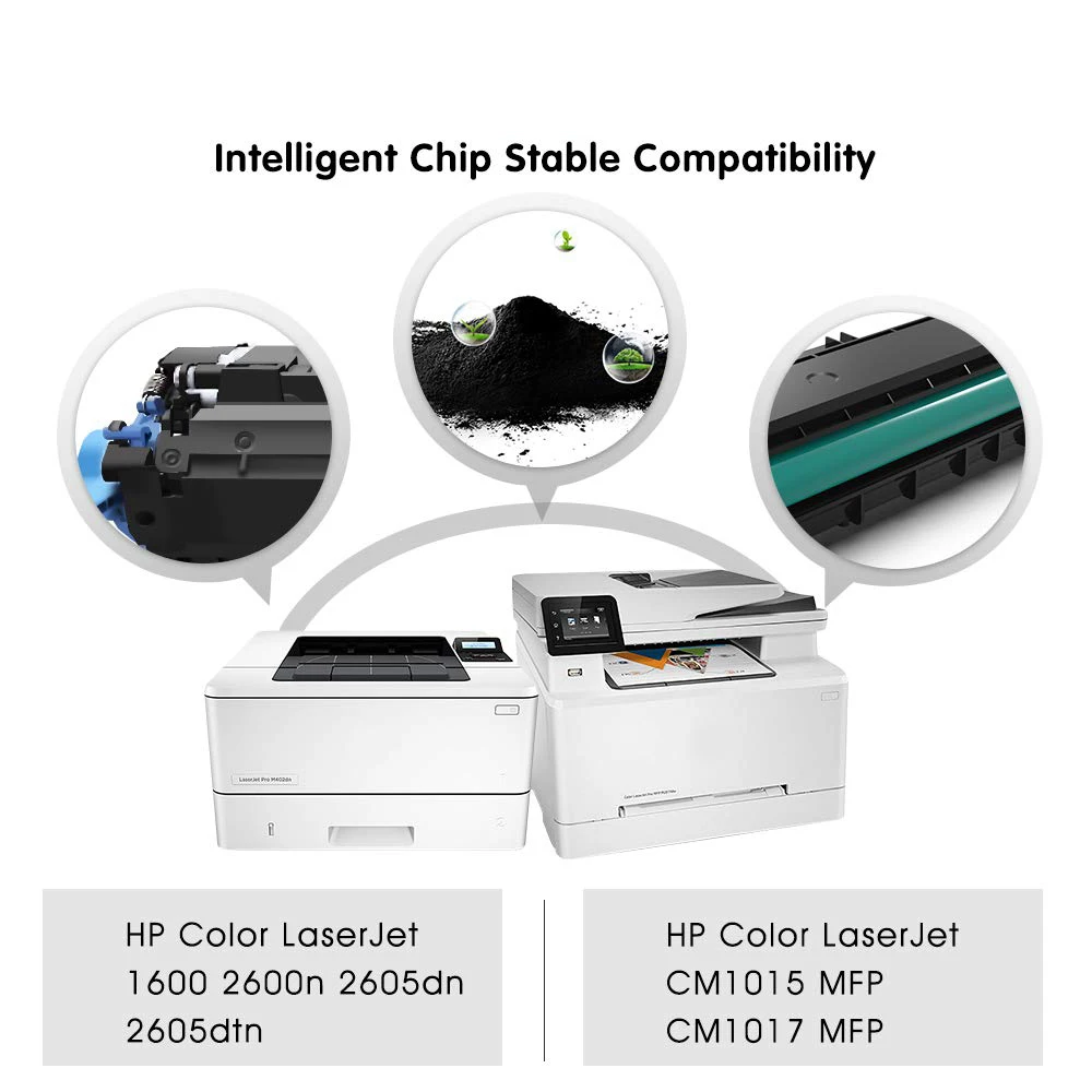SHIZHI совместимый тонер картридж для HP Q6000A 124A 124a Q6001A Q6002A Laserjet 1600 2600n 2605dn 2605dtn CM1017