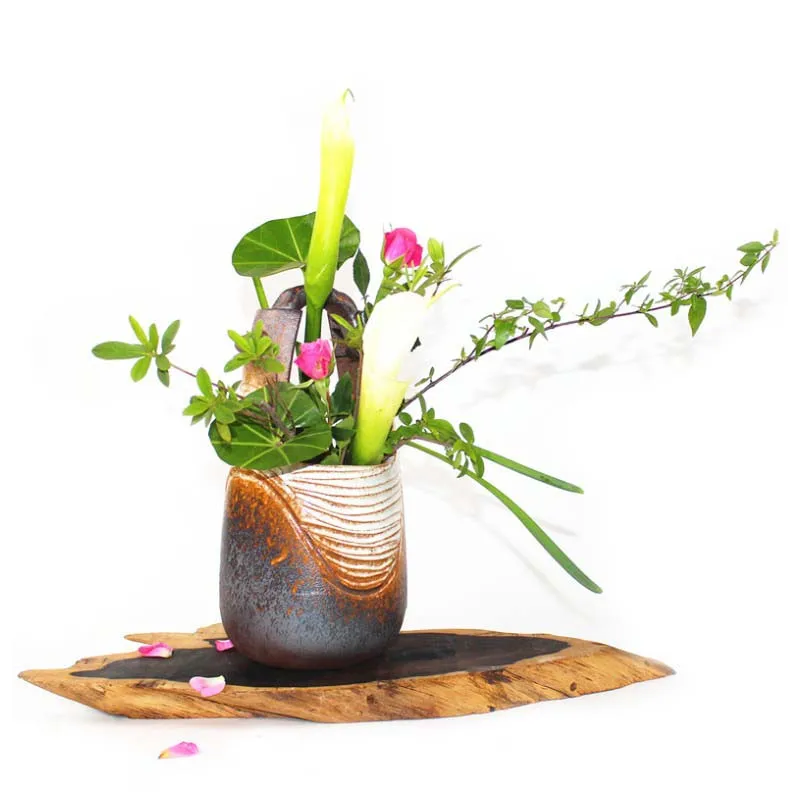 Винтажная грубая Керамика ручной работы вазы из ржавчины цветочные корзины