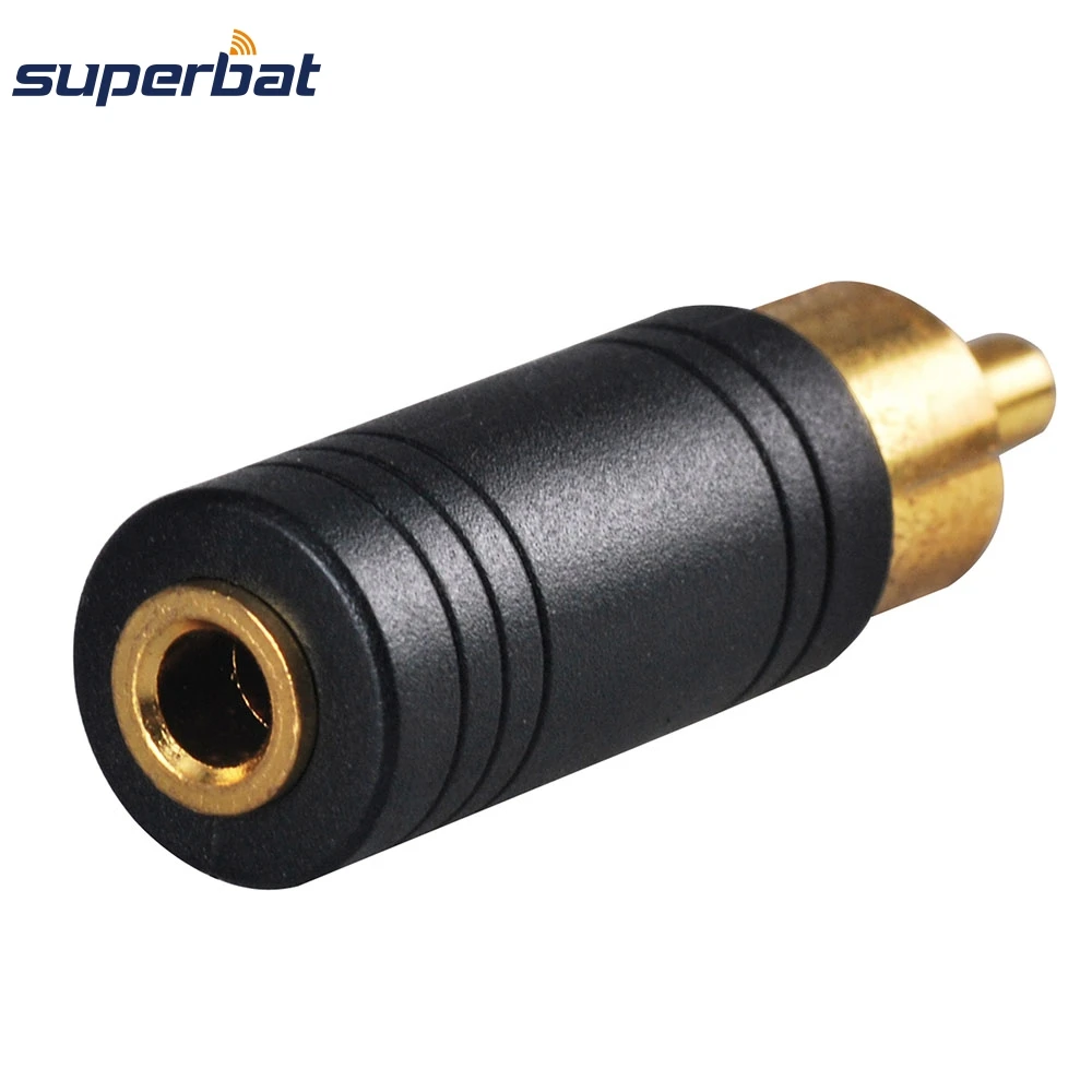 RF разъем Superbat RCA штекер для 3 5 мм стерео Женский Джек аудио видео конвертер