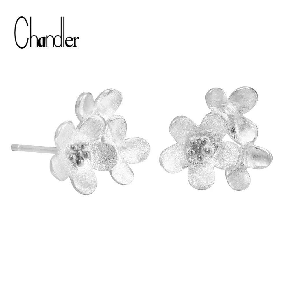 Женские серьги гвоздики Chandler Cluster blossom высокое качество Золотая любовь
