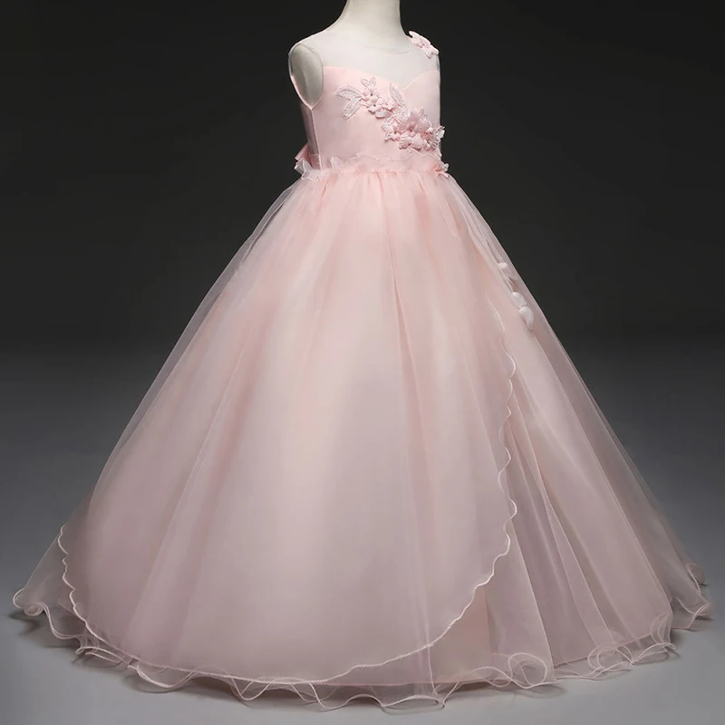 Girls Princess Dress 2020 New Fashion Brand Girl's Wedding Party 3 Colours Kids European And American Style Dresses | Детская одежда