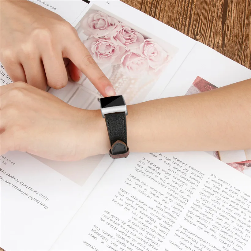 Дизайн, кожаный Смарт-браслет, часы, браслет, ремешок для Fitbit Charge 3, Смарт-часы, аксессуары для замены 81017