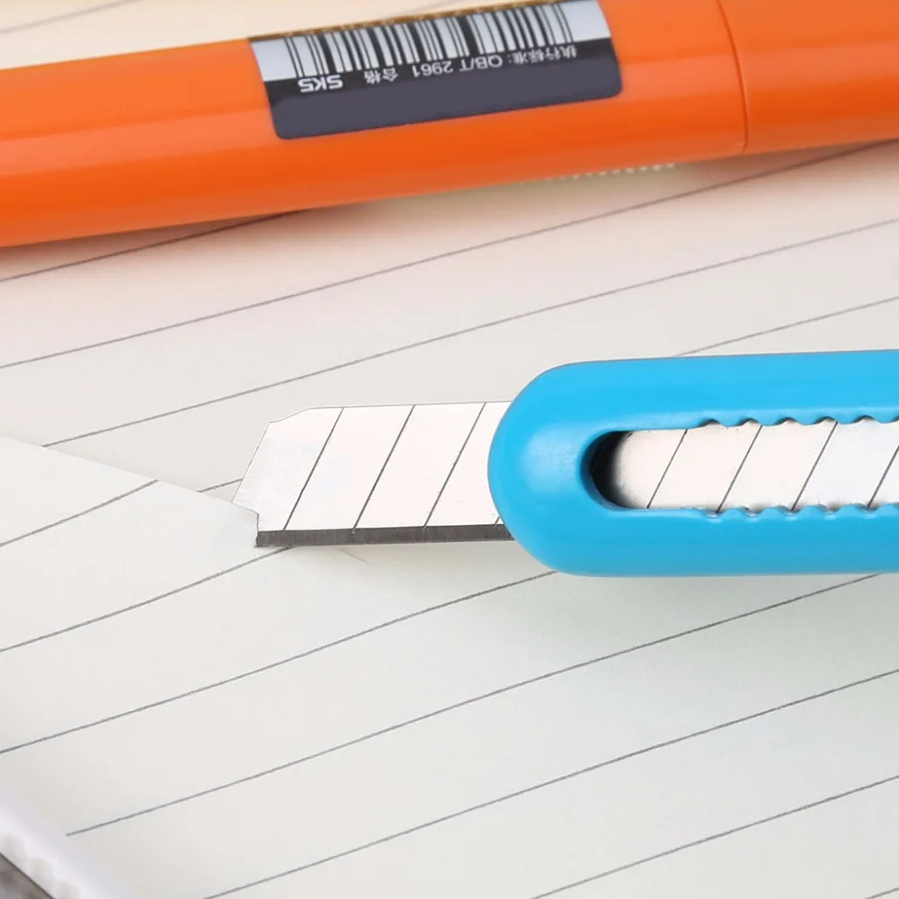 

Mini Utility Knife Blade Paper Photo Cutter Stainless Steel Retractable Razor School Office Supply Craft Tool Random Color C26