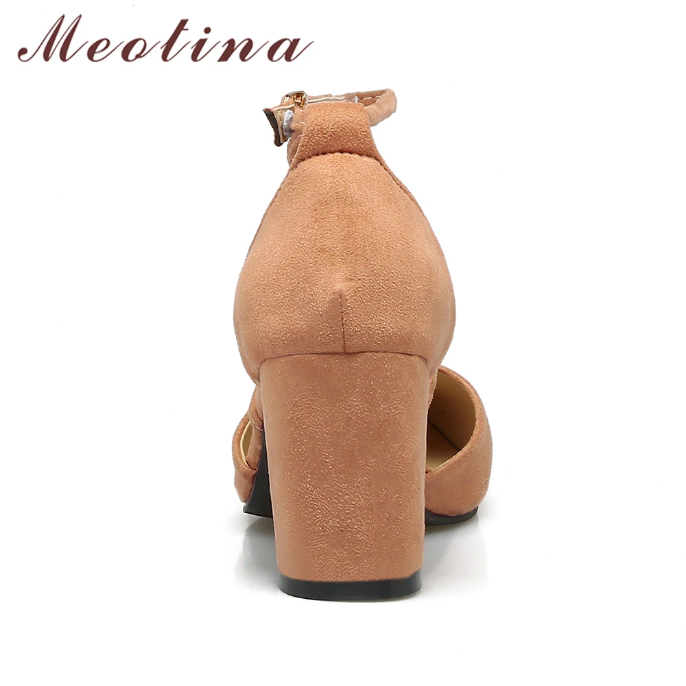 Meotina/Женская обувь; туфли-лодочки; Туфли-гладиаторы; туфли на высоком каблуке с ремешком на щиколотке и перекрестной шнуровкой, на толстом каблуке, с острым носком; обувь из двух предметов; размеры 34-43