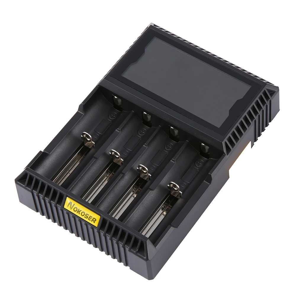 Новый nokoser d4u слот ЖК дисплей Smart Батарея Зарядное устройство для LiFePO4 NiCd NiMH AA/AAA Li Ion