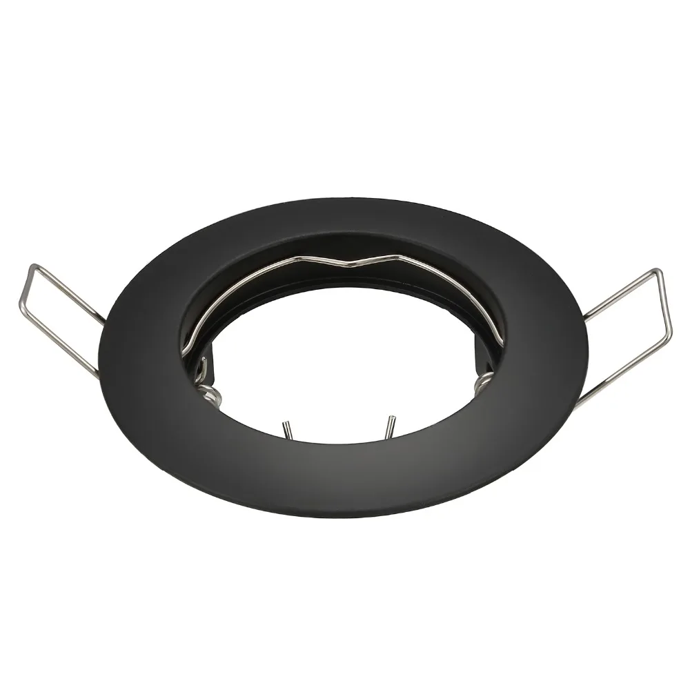 10 шт./лот черный цвет Круглый встраиваемый потолочный светодиодный светильник GU10