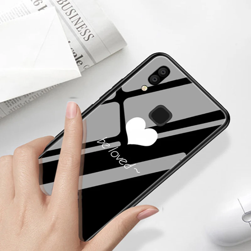 Мода милый мультфильм закаленное Стекло ЧЕХОЛ ДЛЯ vivo Z1i защитных чехлов чехла для