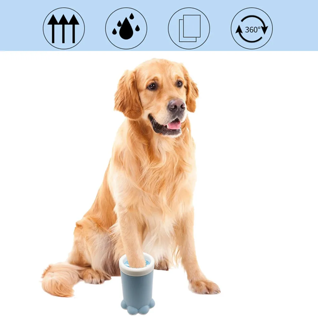 Pet щетка для чистки ступней чашки мягкий силиконовый Кот Собака Щенок ноги приспособление для очистки лап милый