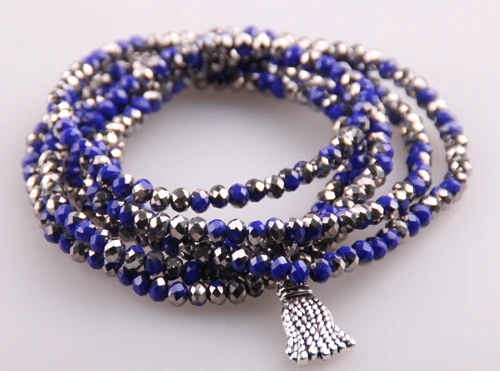 Оптовая продажа микс Мини кристалл с сплава кисточкой бусы Шарм растягивается