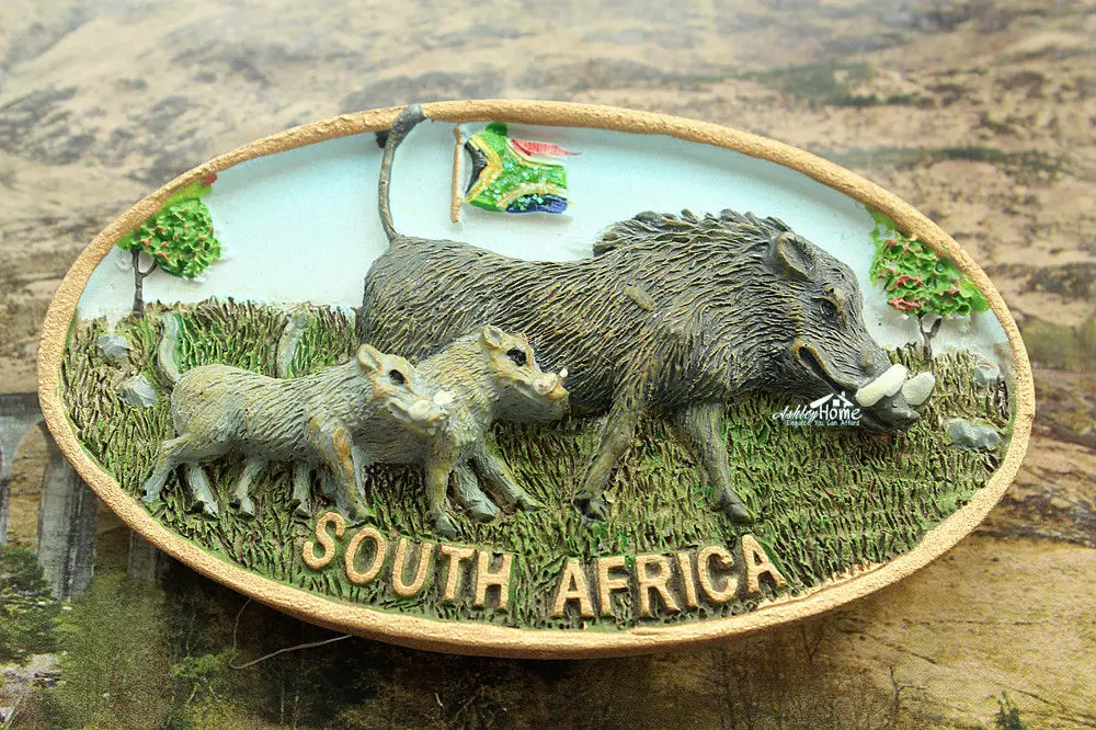 Южная Африка туристических путешествий Сувенир кабан 3D Смолы Декоративный