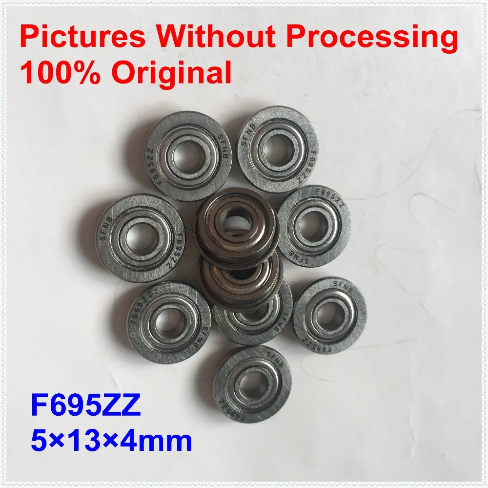 F695ZZ фланец подшипника 10 шт. ABEC 3 5x13x4 мм Миниатюрный фланцевый подшипник F695 ZZ Z F619/ 5