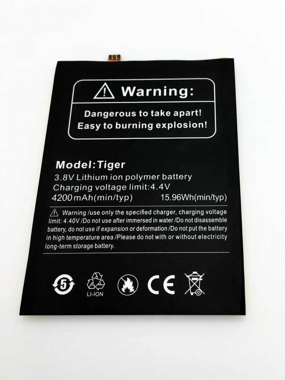 Оригинальный телефон Ulefone аккумулятор Tiger 4200 мАч 3 8 в для Мобильный 5 дюймов HD MTK6737