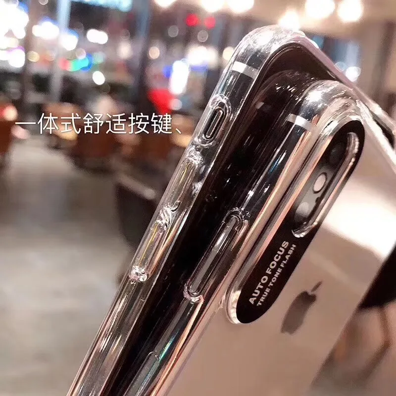 Tluxury прозрачные чехлы для iPhone 6 S 7 10 8 Plus чехол X Xs Max Xr Funfa камеры задняя крышка |