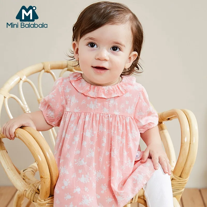 BalabalaChildren/Мини Одежда Комплект дышащей одежды для маленьких девочек 2019 г. Летняя