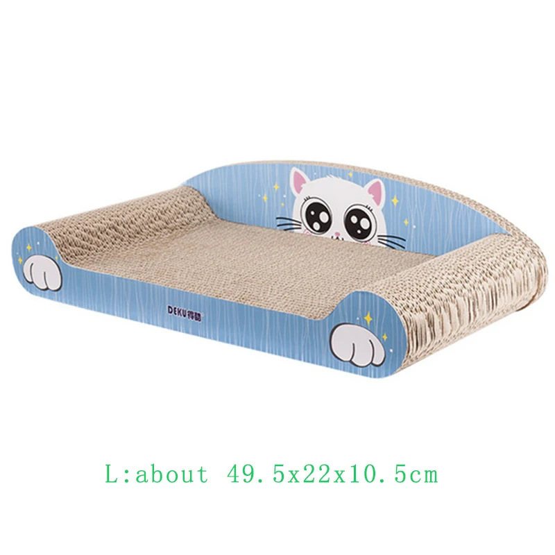Petshy Cat Scratch Board Pad with Catnip Pet Corrugated Paper Post Claws Care Toy Multifunction Comfortable Kitten Bed Mat | Дом и сад