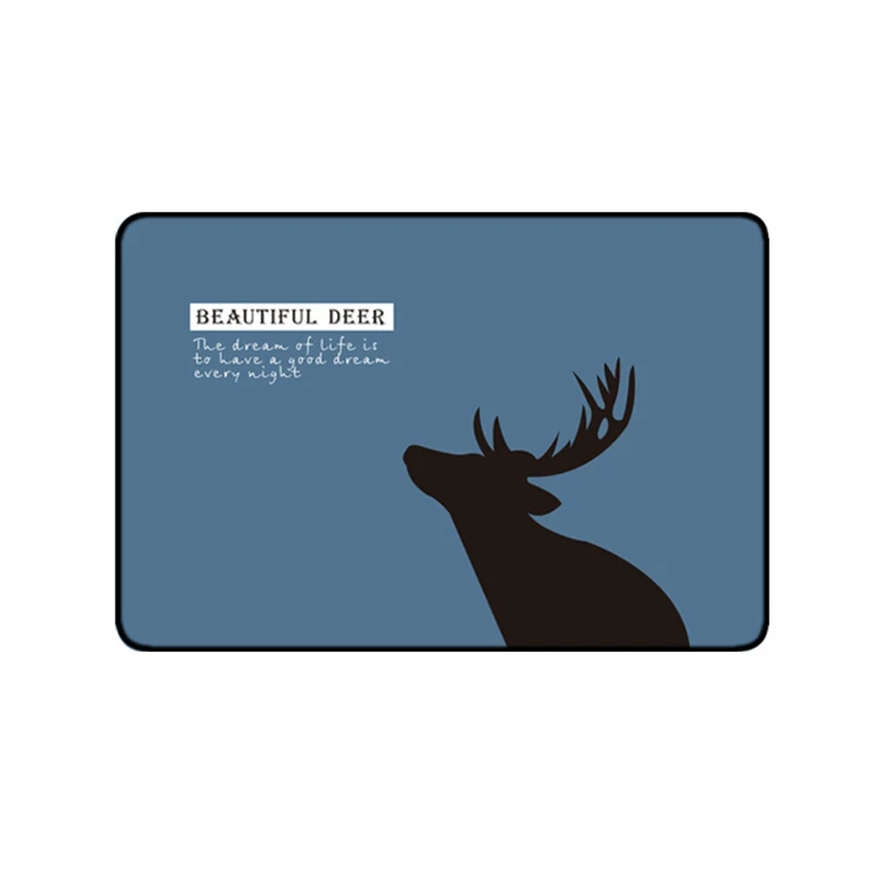 Мультяшный медведь волк половой коврик с оленями скандинавский рождественский