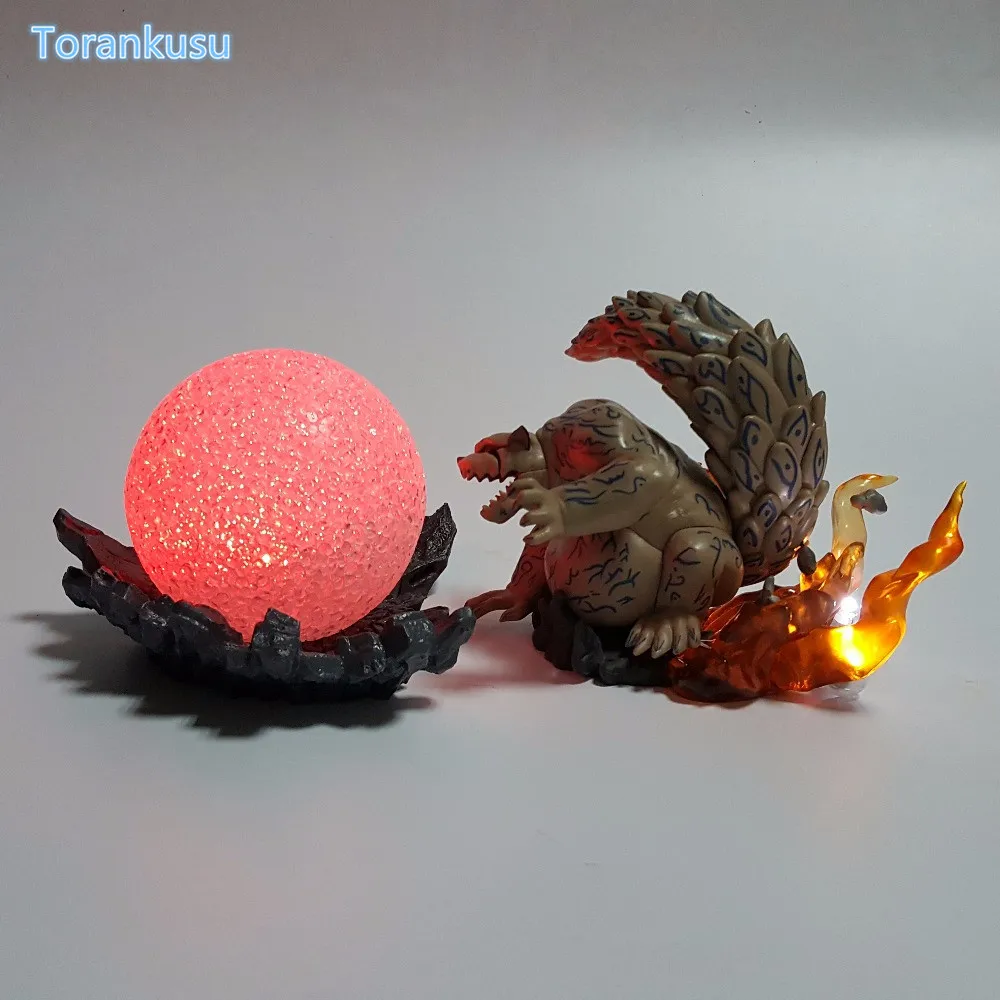 Наруто фигурка Gaara Bijyudama Светодиодный светильник DIY дисплей игрушка Наруто Uzumaki Наруто Bijuu+ светильник DIY84