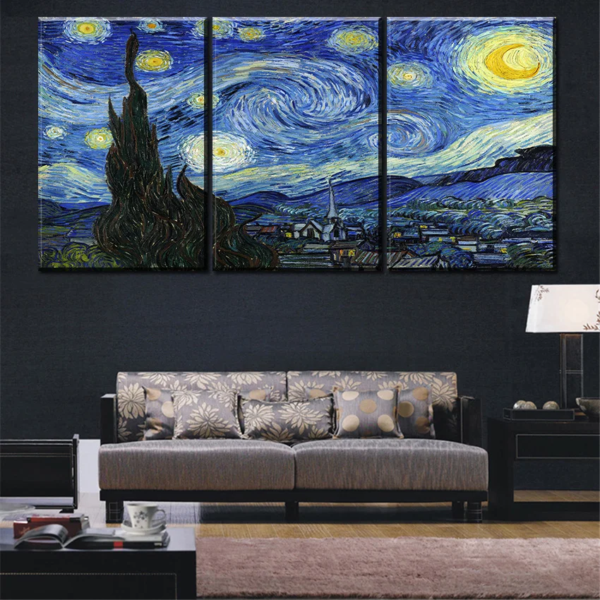 

top quality for vangosh The Starry Night wall painting for home decor oil painting wall art print canvas No Framed WALL PICTURE