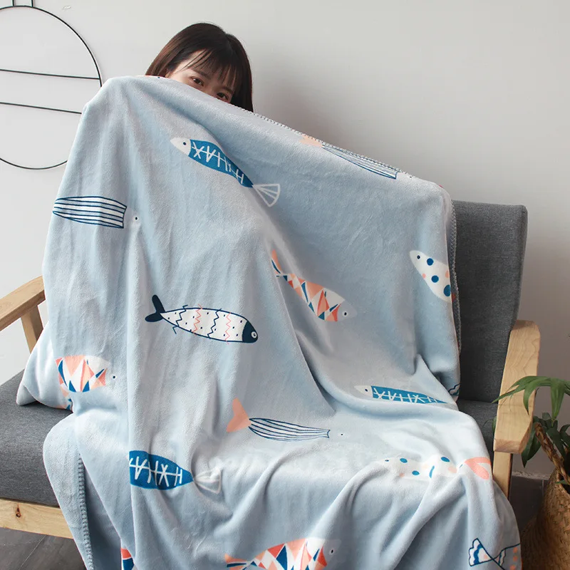 Мягкое фланелевое одеяло minky утяжеленное детское с изображением рыбки машины
