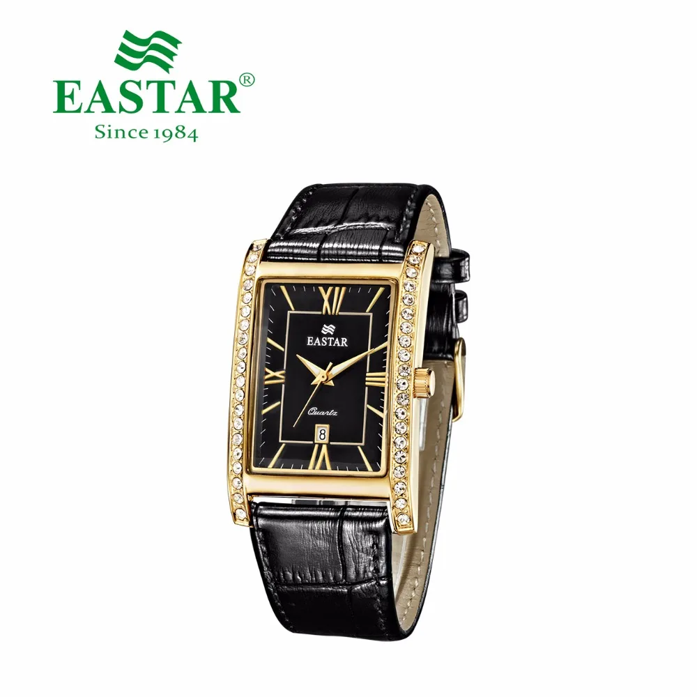 

Eastar Women Watches Luxury Crystal Gold Diamond Wrist Watches Waterproof Quartz Female Clock Strap Black