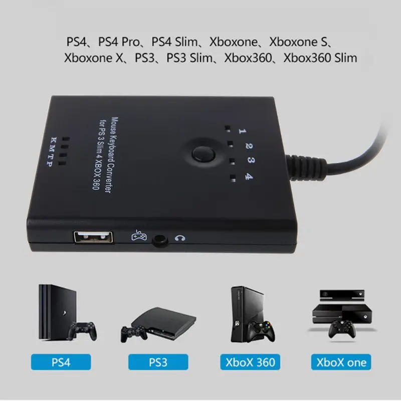 Новый адаптер конвертера клавиатуры мыши для PS3 / PS4 XBox 360 One Xbox one S без задержек