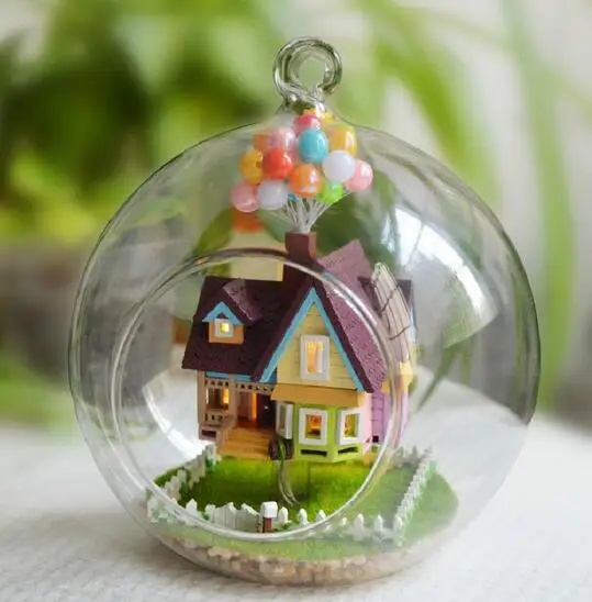 Сборка DIY мини кукольный домик деревянные здания Летающий дом Романтика на день