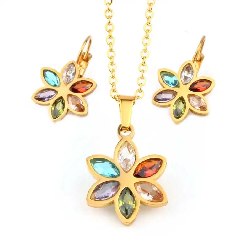 Модные свадебные ювелирные наборы OUFEI из нержавеющей стали для женщин Свадебные