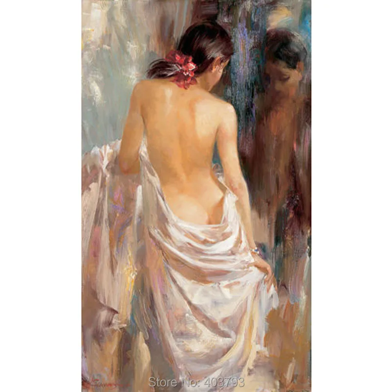 

Hand Painted Figure and Portrait Oil Painting on Canvas Naked Nude Sexy Girl Home Decor Wall Art