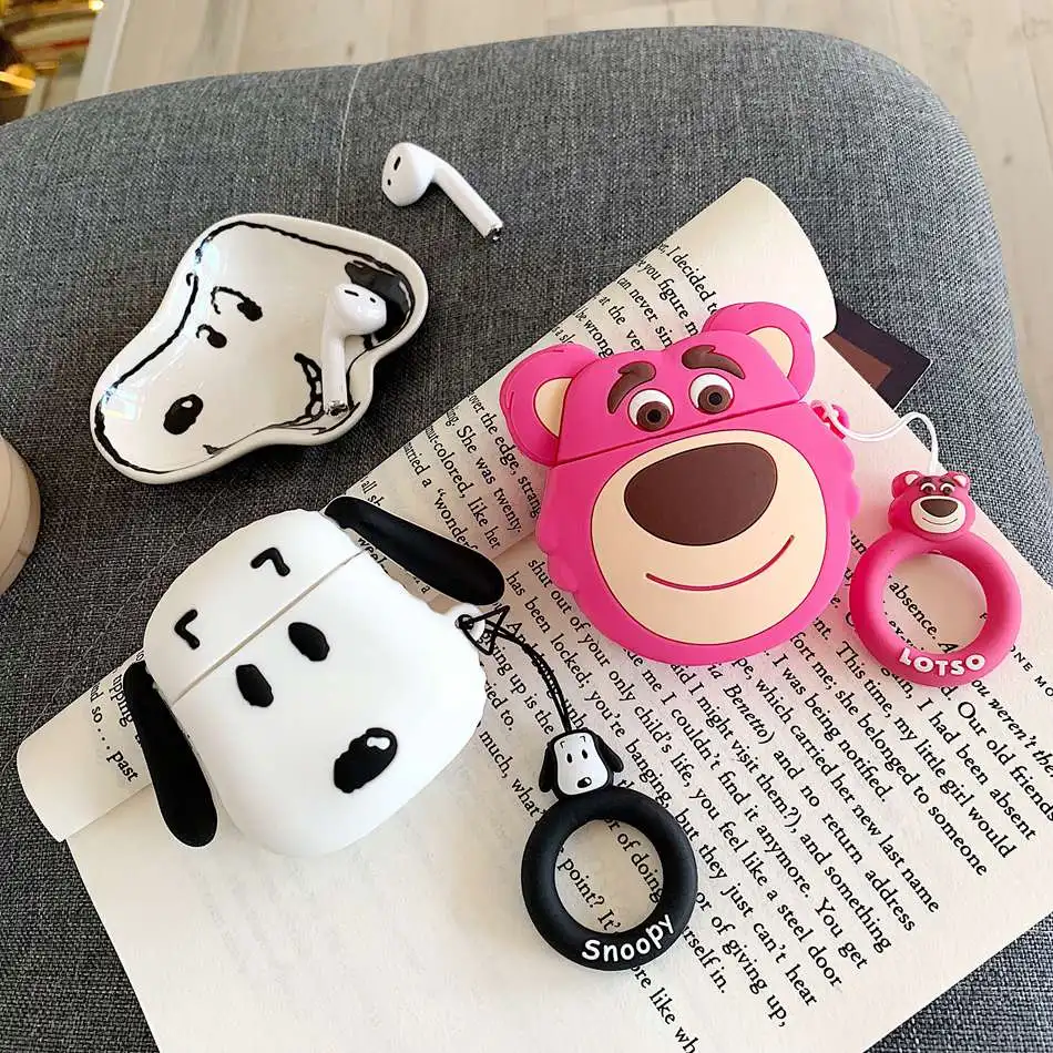 Беспроводные Bluetooth наушники чехол для Apple Airpods 2 силиконовый с ключница Air Pods Etui |