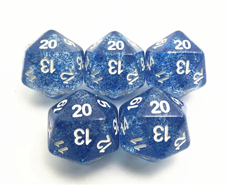 5 шт./компл. T & G Высокое качество Многоцветный D20 кости набор блестящий эффект 20