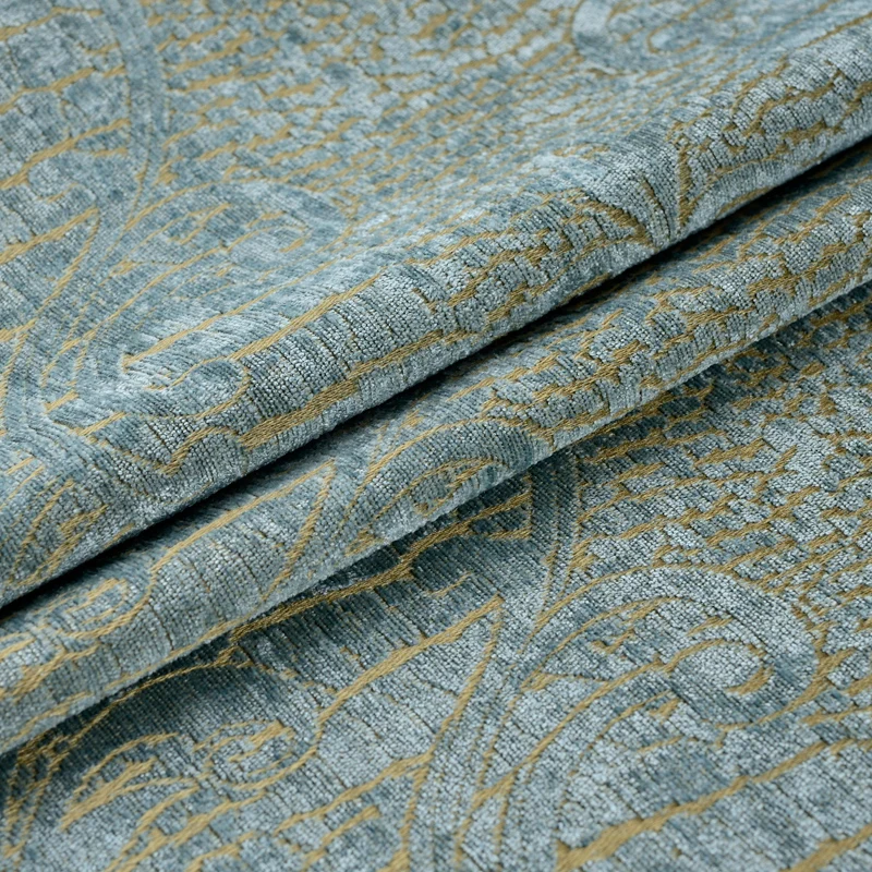 Blue European luxury custom embroidery villa curtains for Living Room low-key classic Bedroom/Study | Дом и сад