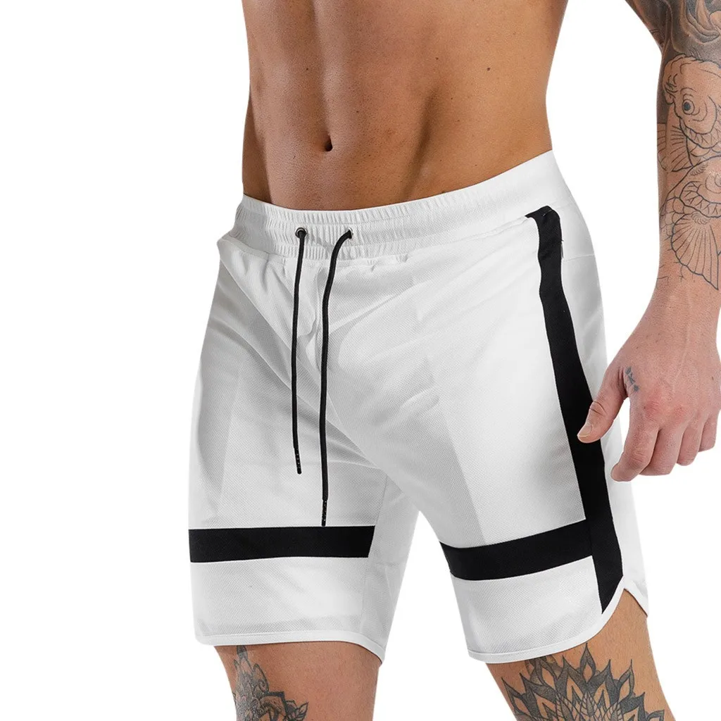 Мужские спортивные шорты повседневные хлопковые укороченные для бега в стиле