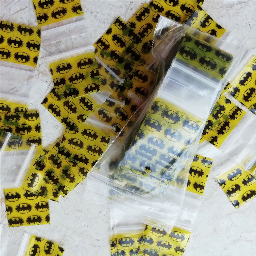 5 мил 100 шт. маленькие пакеты на молнии дизайнерские мешки с Бэтменом 1 дюйм X 1010 |