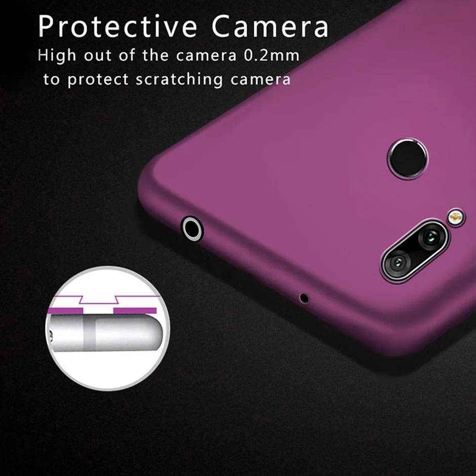 Luxury Frosted Hard PC Phone Case For Huawei Y7 2019 Plastic Full Protective Back Cover Prime Y 7 | Мобильные телефоны и