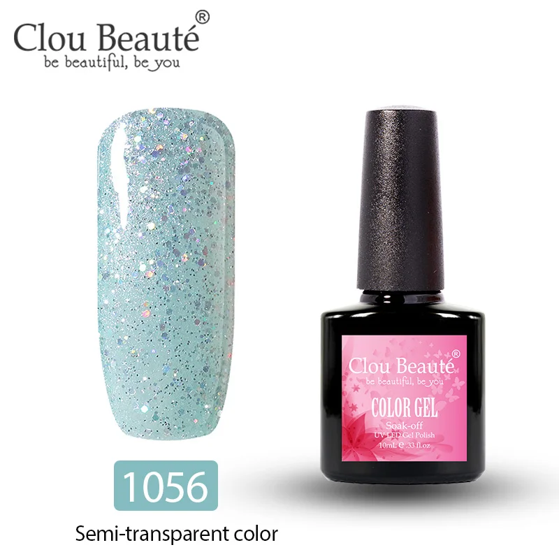 1056 Clou Beaute 10 мл Гель-лак УФ Гибридный долговечный впитывающий праймер Белый Коралл оранжевый маникюр ногтей художественный Гель-лак для ногтей - Цвет: 1056
