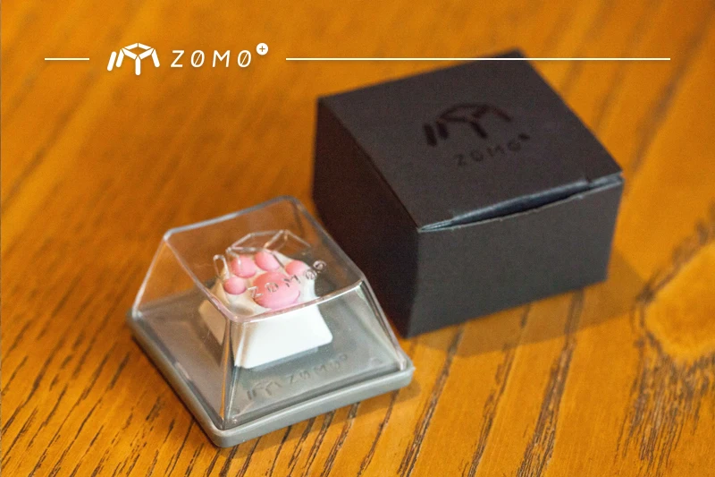 

ZOMO CAT'S PAW ALUMINUM KEYCAP CNC and White-Color Anodizing Aluminum Base& Sillica Gel Paw