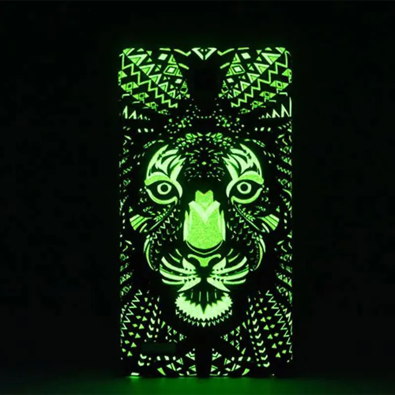 Светящийся чехол для iPhone 7 8 Plus X жесткий телефона с изображением короля животных