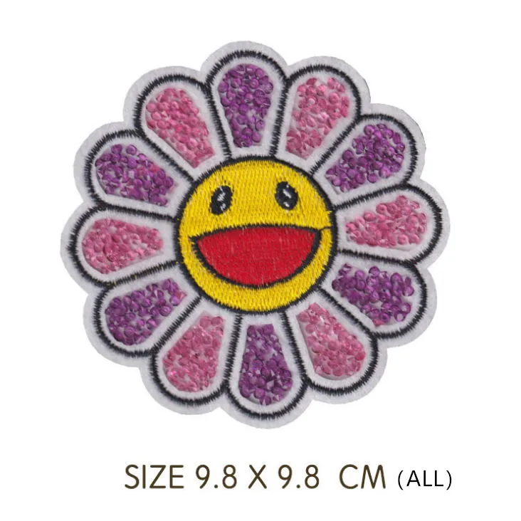 Parche bordado con diamantes de imitaci&oacute;n y flores para el sol, accesorio con motivo de moda, para ropa, sombrero, bolsa, 10 Uds., env&iacute;o gratis-5