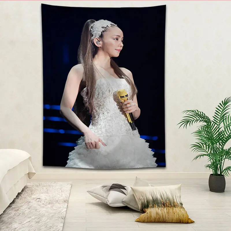 Namie Amuro Настенный декор гобелен макет комнаты живопись фон украшение стены постельное белье гобелены логотип на заказ - Цвет: 10
