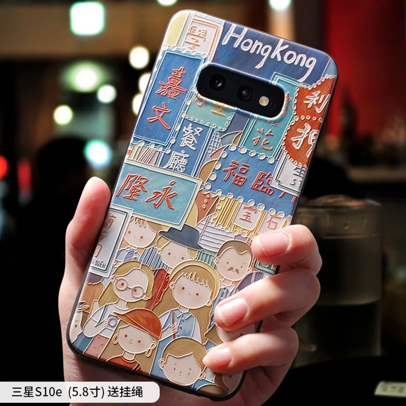 Чехол для Samsung S10 PLUS S9 S8 S10lite S10e в гонконгском ретро-стиле маленьких девочек |