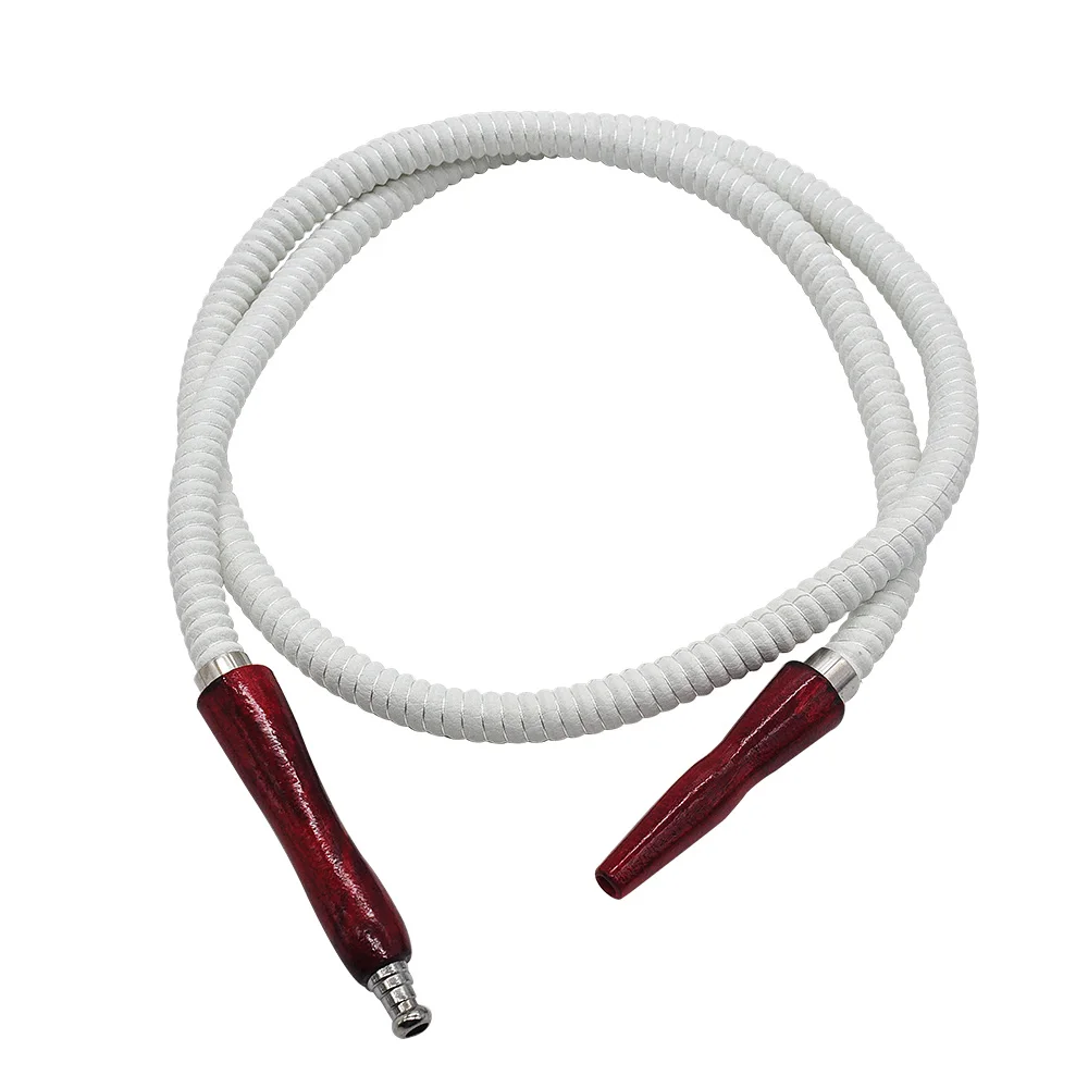 1.5M1 White 1,5 м шланг для кальяна из искусственной кожи с деревянной ручкой для рта, Pageant Shisha, шланг для кальяна, водопровод, Chicha Narghile, аксессуары для шланга - Цвет: 1.5M1 White