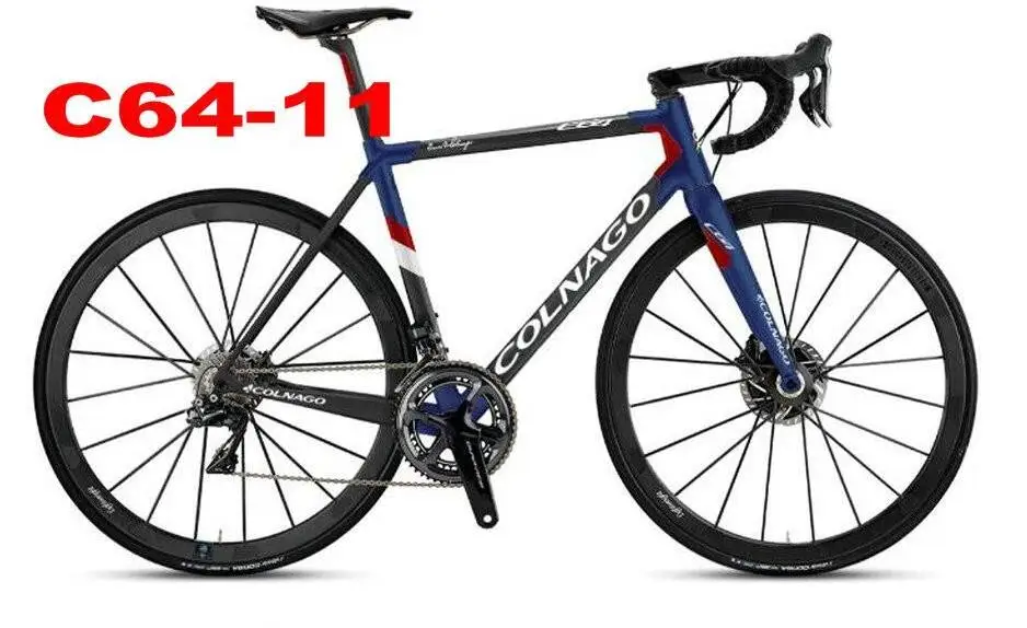 C64-11 Colnago C64 полностью карбоновая рама для шоссейного велосипеда Di2 наклонная Механическая рама для шоссейного велосипеда gro UPS et black red bob framework UPS XDB DPD - Цвет: C64-11