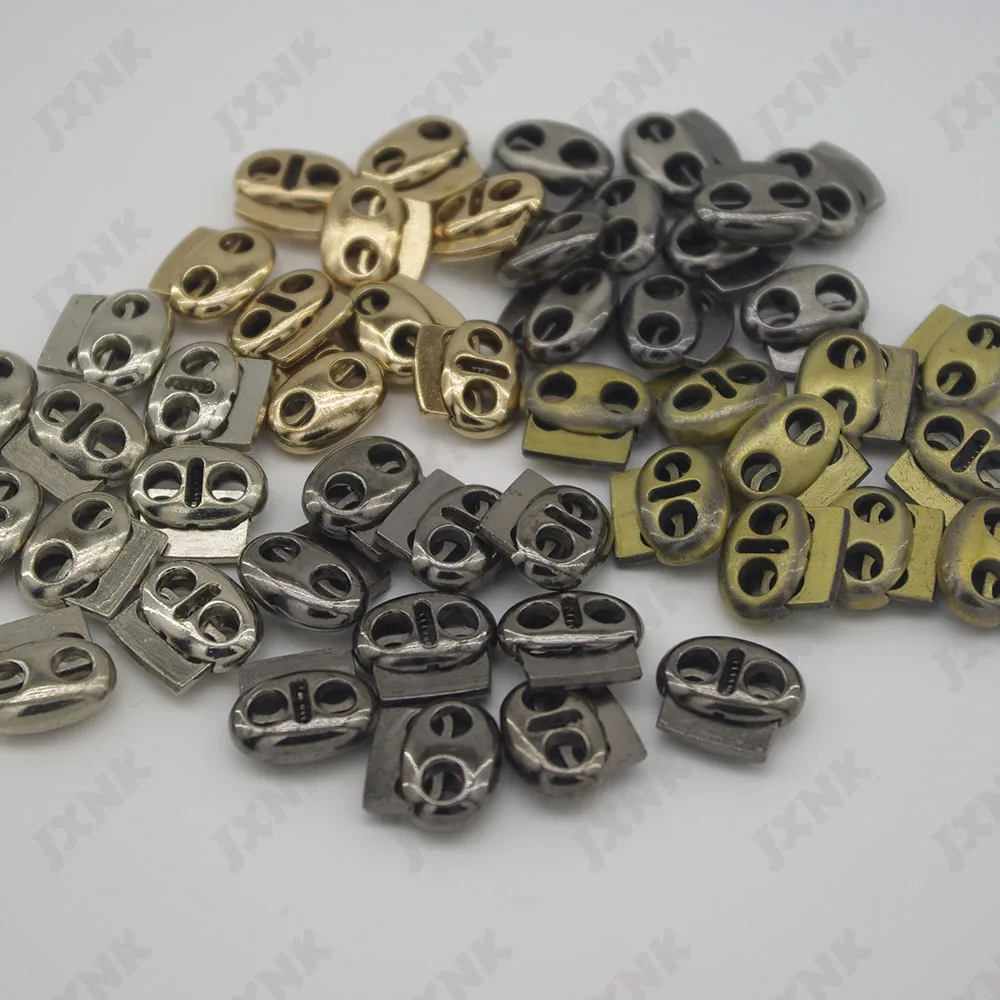 10 шт./лот маленькие овальные пробки из металлического сплава с отверстием 4 мм