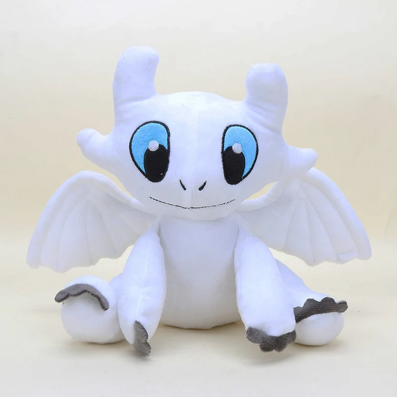 Кукла Беззубик Как приручить дракона 3 плюшевая игрушка мягкая белая дракон
