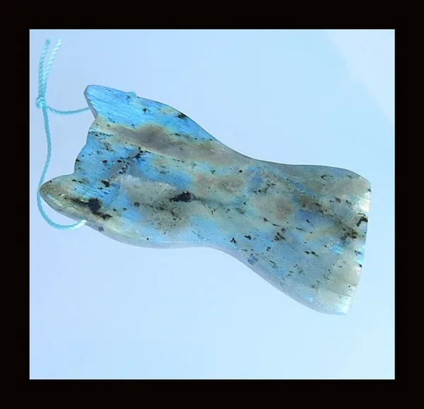 

Natural Carved Labradorite Pendant,61x29x11mm,27.5g