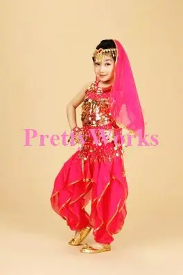 6 шт. детский костюм для танца живота|kids belly dance costumes|child indianbelly costumes |
