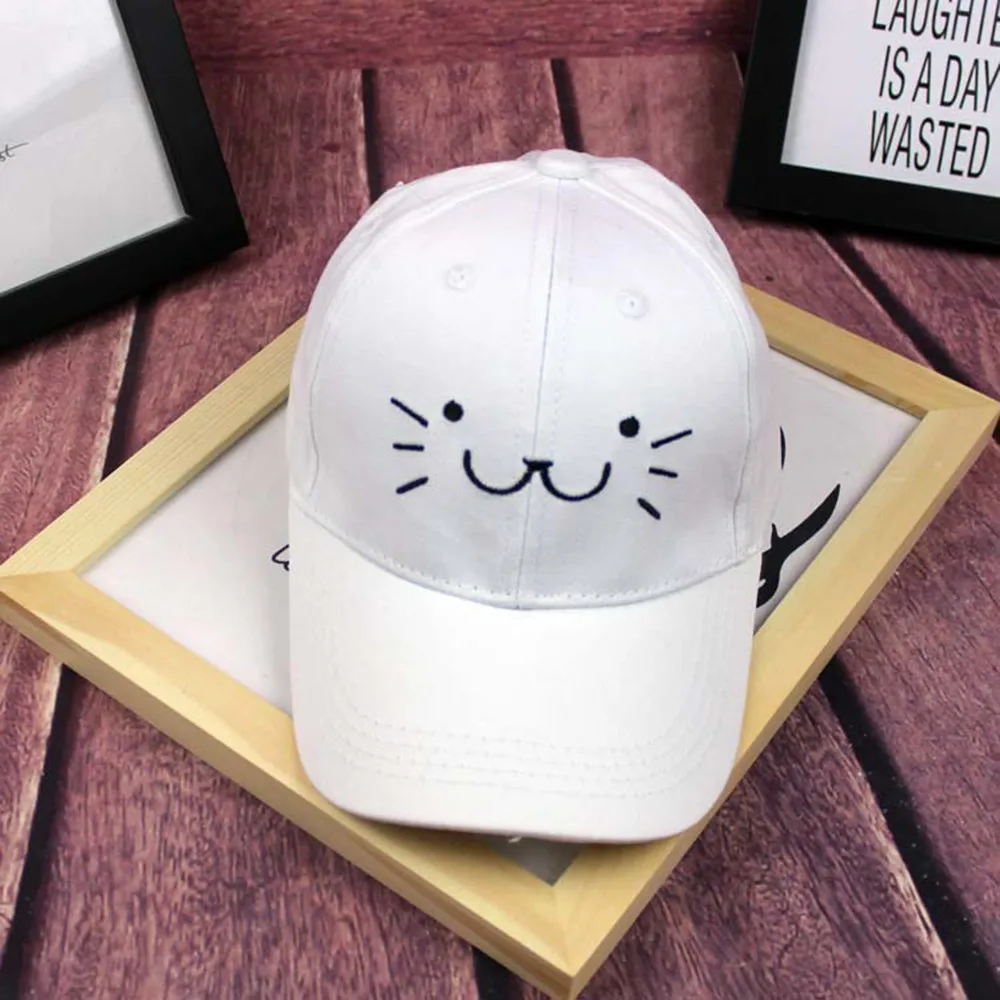 Детская бейсбольная шапка Sanpback с мультяшным лицом кота шапки для мальчиков и